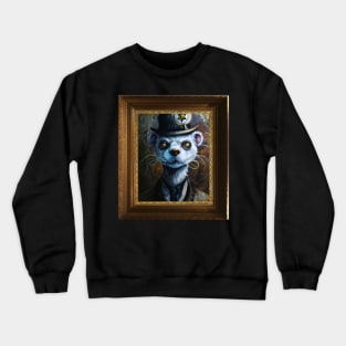 Steampunk Ferret Self Portrait Crewneck Sweatshirt